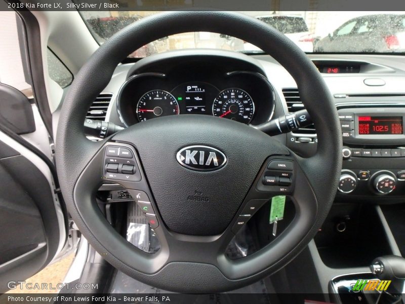 Silky Silver / Black 2018 Kia Forte LX