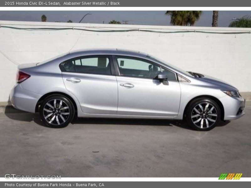 Alabaster Silver Metallic / Black 2015 Honda Civic EX-L Sedan