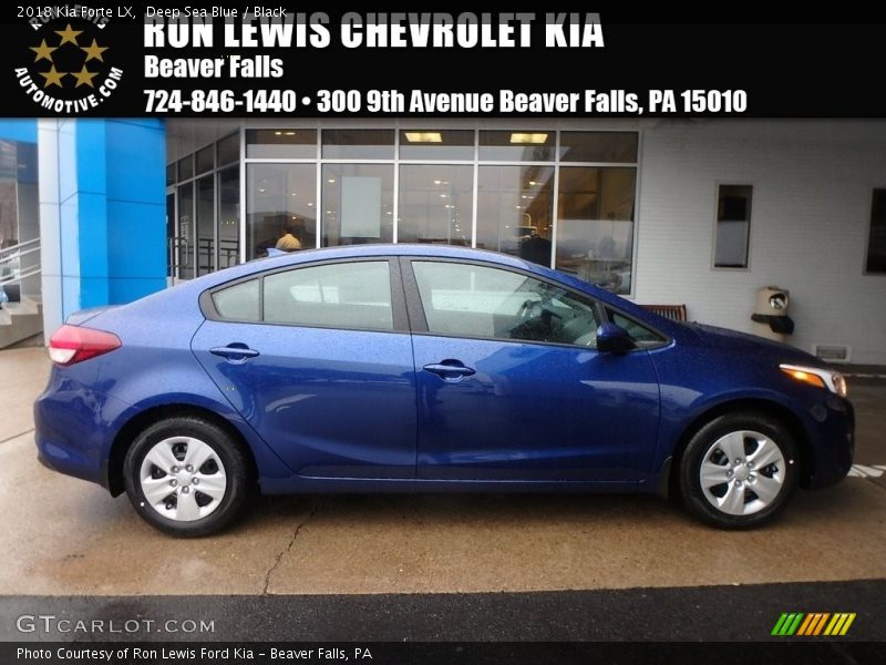 Deep Sea Blue / Black 2018 Kia Forte LX