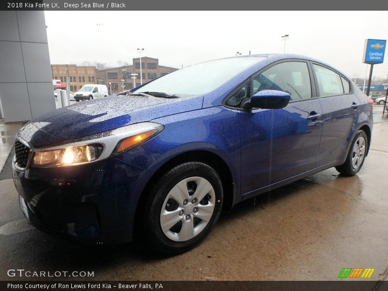 Deep Sea Blue / Black 2018 Kia Forte LX