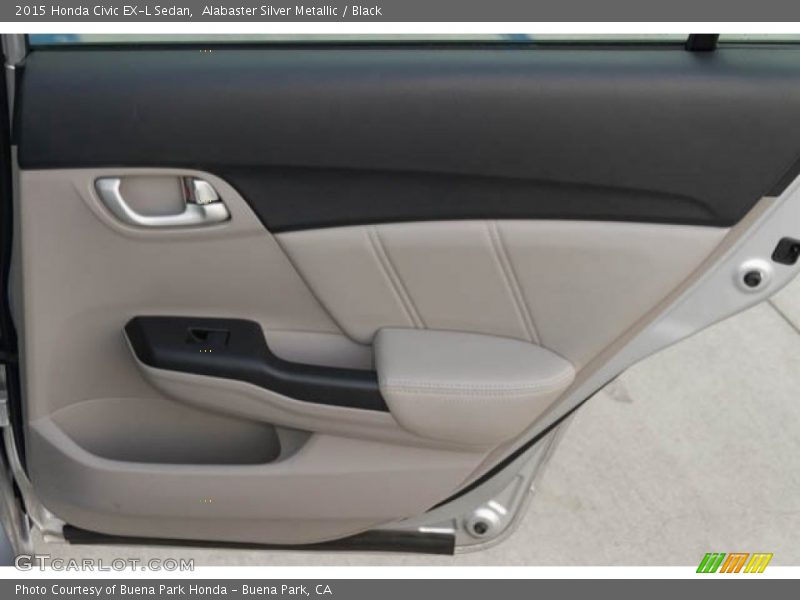 Alabaster Silver Metallic / Black 2015 Honda Civic EX-L Sedan
