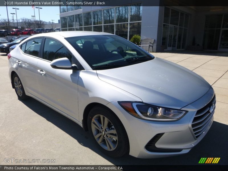 Symphony Silver / Black 2018 Hyundai Elantra Value Edition