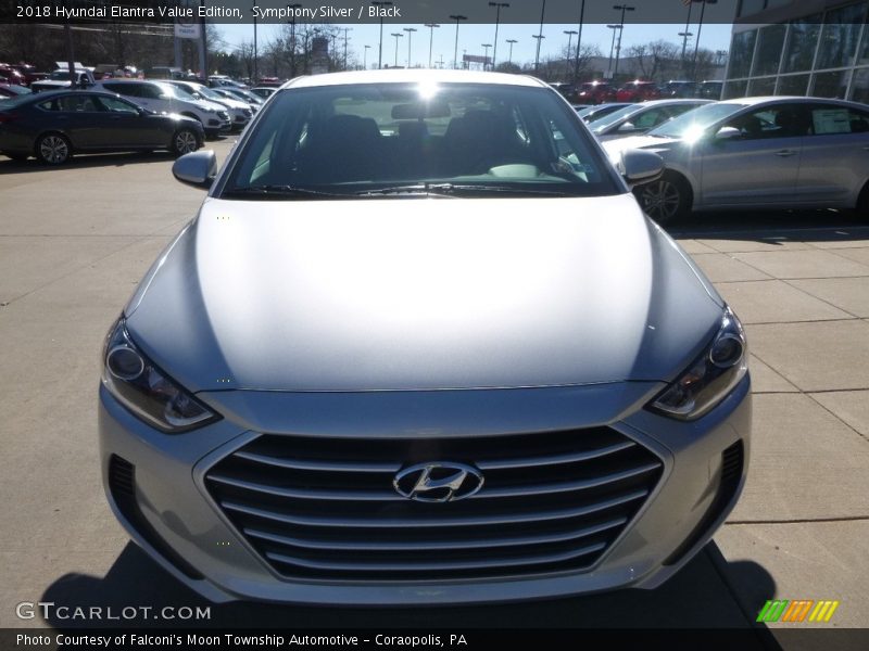 Symphony Silver / Black 2018 Hyundai Elantra Value Edition