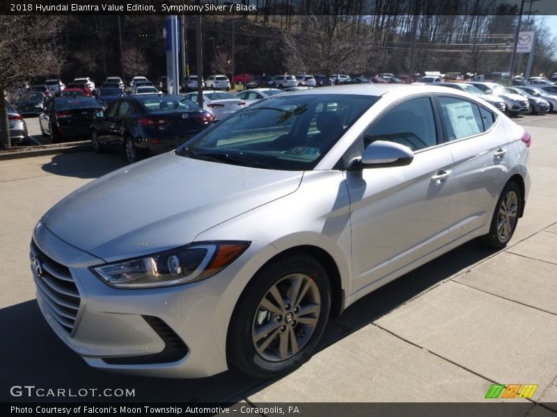 Symphony Silver / Black 2018 Hyundai Elantra Value Edition