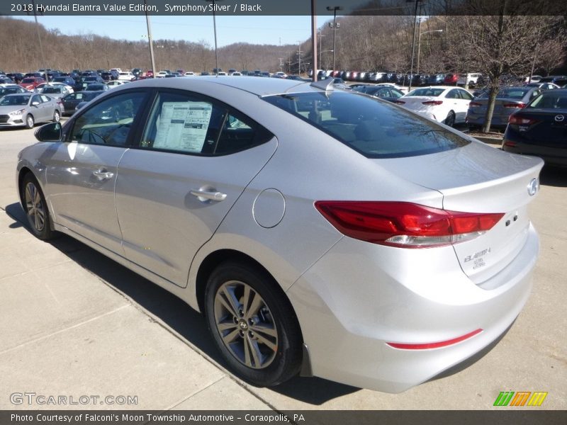 Symphony Silver / Black 2018 Hyundai Elantra Value Edition