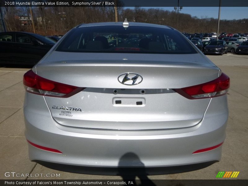 Symphony Silver / Black 2018 Hyundai Elantra Value Edition