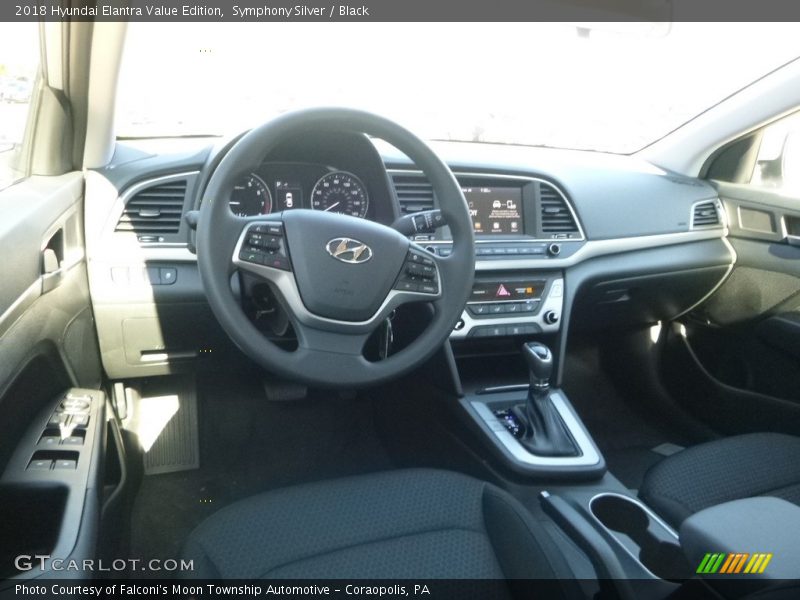 Symphony Silver / Black 2018 Hyundai Elantra Value Edition