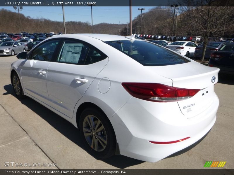 Quartz White Pearl / Black 2018 Hyundai Elantra SEL