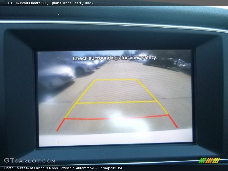Quartz White Pearl / Black 2018 Hyundai Elantra SEL