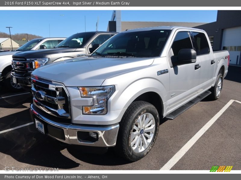 Ingot Silver / Medium Earth Gray 2016 Ford F150 XLT SuperCrew 4x4