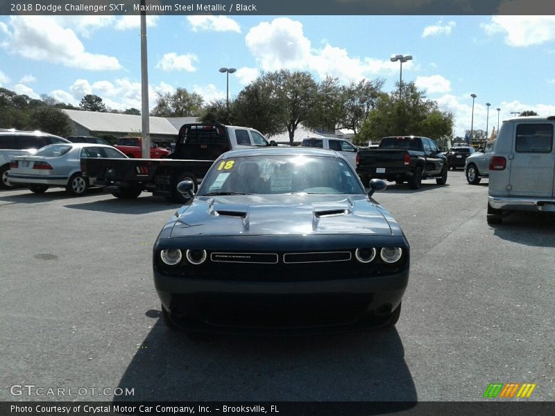 Maximum Steel Metallic / Black 2018 Dodge Challenger SXT