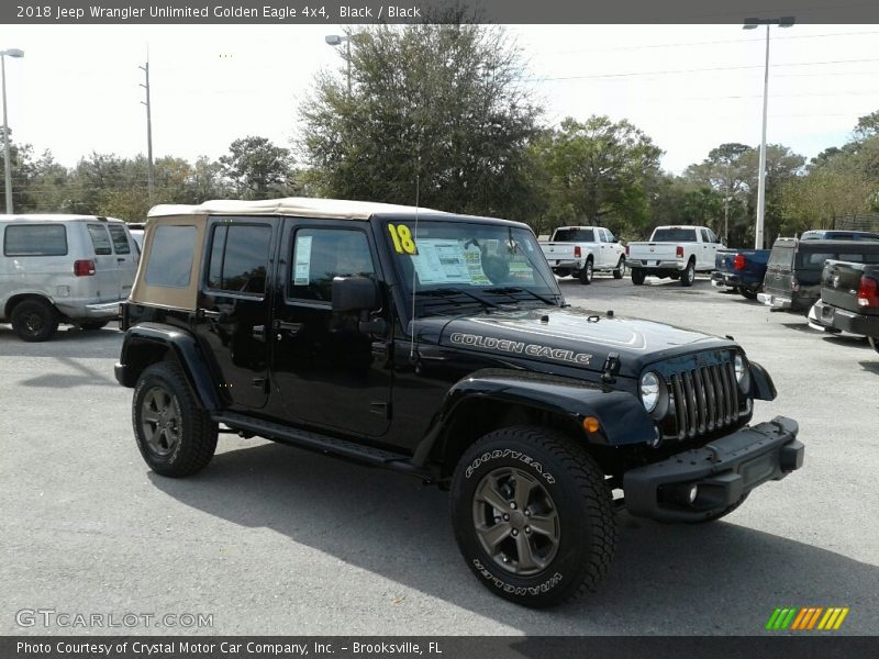 Black / Black 2018 Jeep Wrangler Unlimited Golden Eagle 4x4