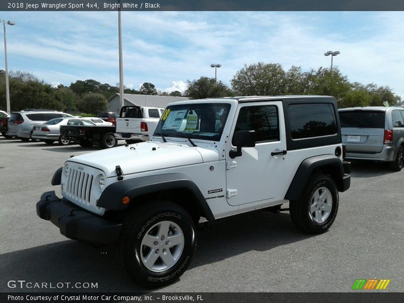 Bright White / Black 2018 Jeep Wrangler Sport 4x4