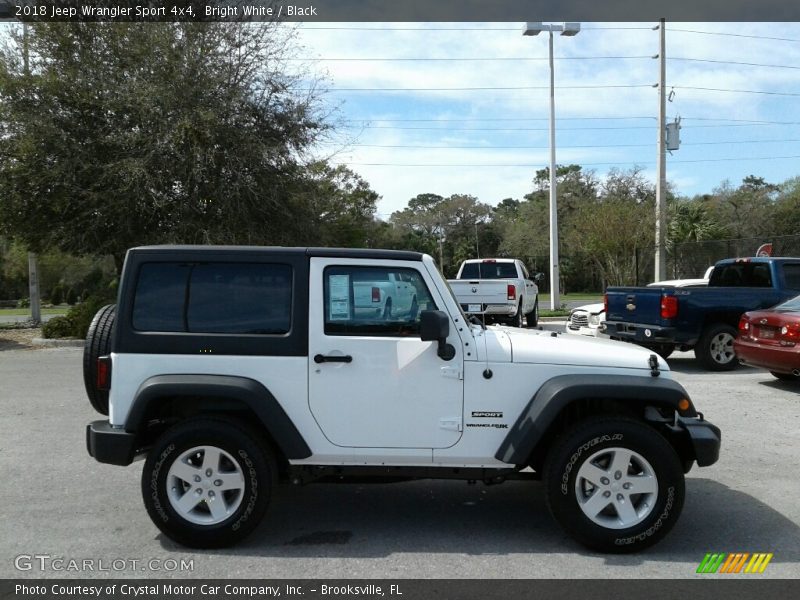 Bright White / Black 2018 Jeep Wrangler Sport 4x4