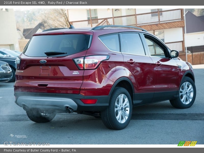 Ruby Red / Charcoal Black 2018 Ford Escape SEL 4WD