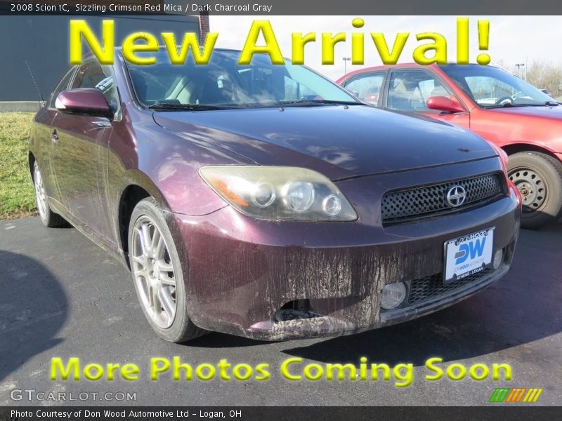 Sizzling Crimson Red Mica / Dark Charcoal Gray 2008 Scion tC