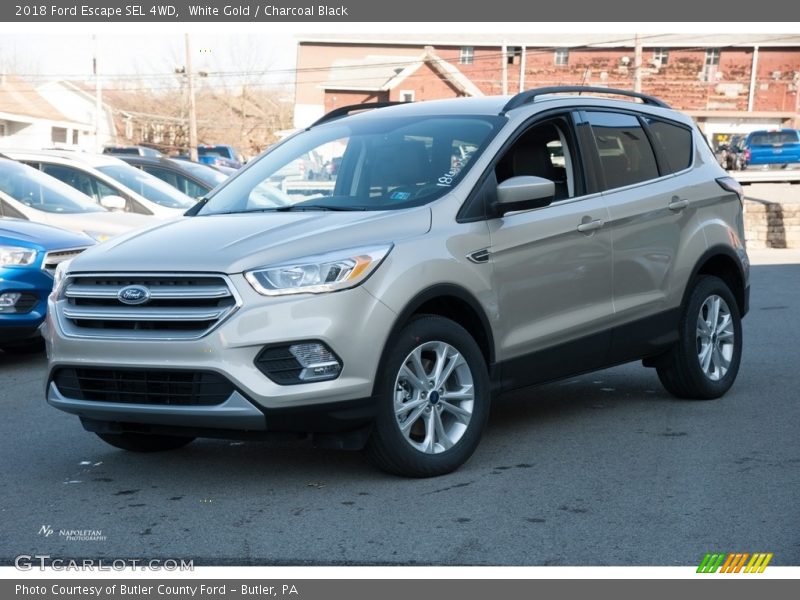 White Gold / Charcoal Black 2018 Ford Escape SEL 4WD
