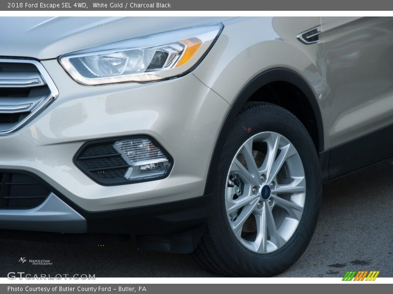White Gold / Charcoal Black 2018 Ford Escape SEL 4WD