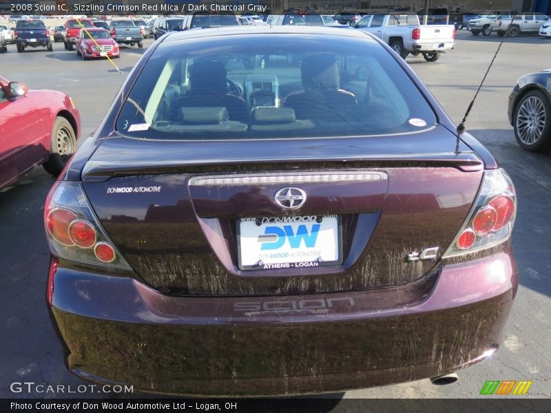 Sizzling Crimson Red Mica / Dark Charcoal Gray 2008 Scion tC