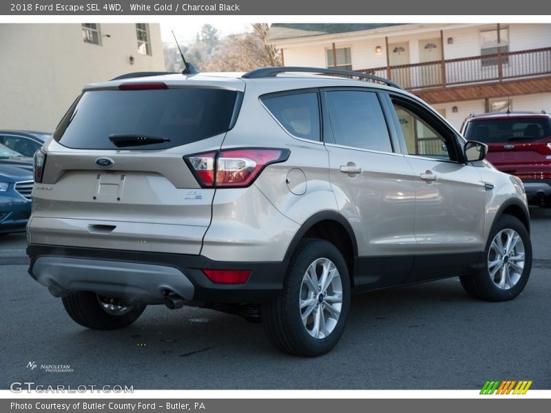 White Gold / Charcoal Black 2018 Ford Escape SEL 4WD