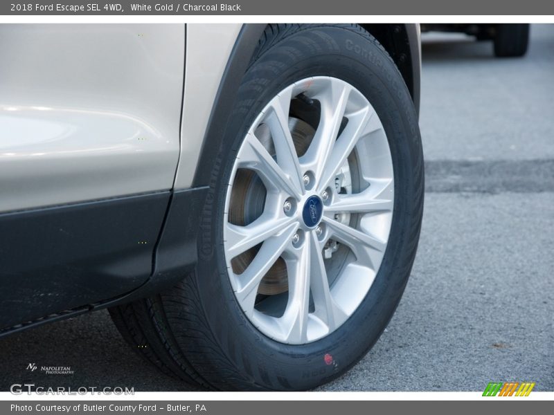 White Gold / Charcoal Black 2018 Ford Escape SEL 4WD