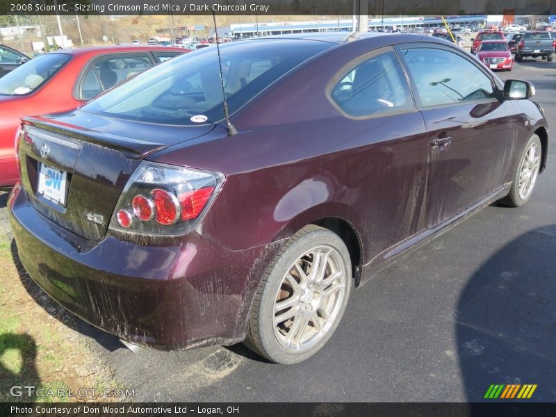 Sizzling Crimson Red Mica / Dark Charcoal Gray 2008 Scion tC