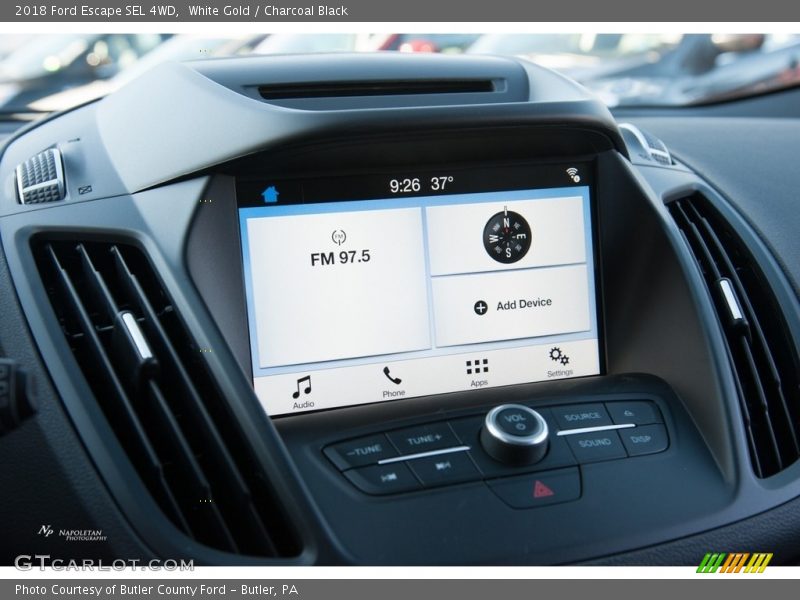 White Gold / Charcoal Black 2018 Ford Escape SEL 4WD