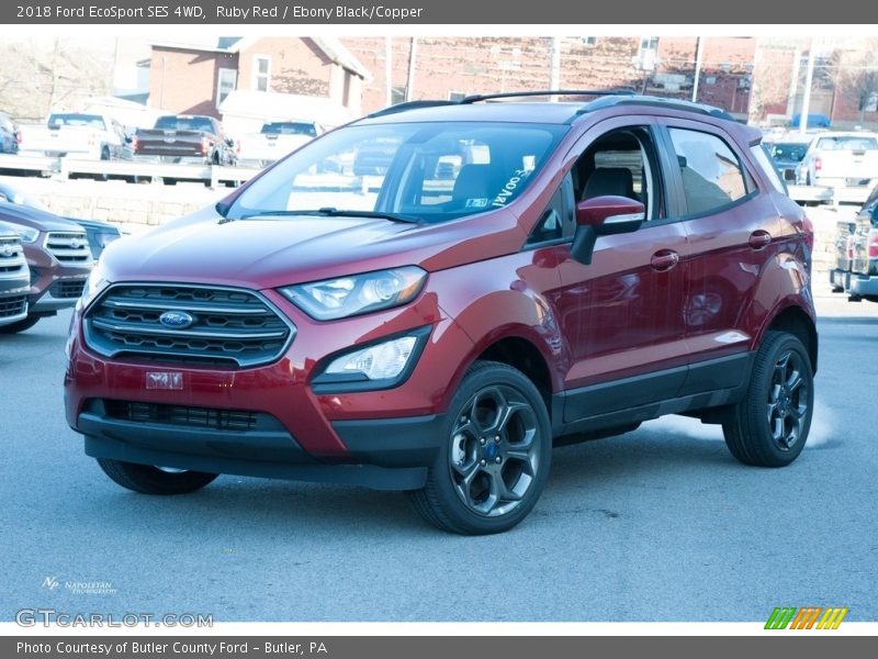 Ruby Red / Ebony Black/Copper 2018 Ford EcoSport SES 4WD