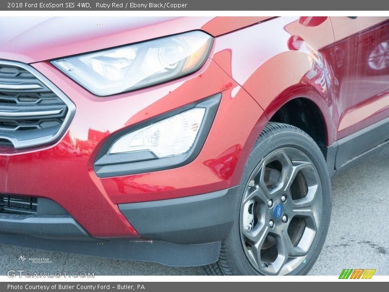 Ruby Red / Ebony Black/Copper 2018 Ford EcoSport SES 4WD