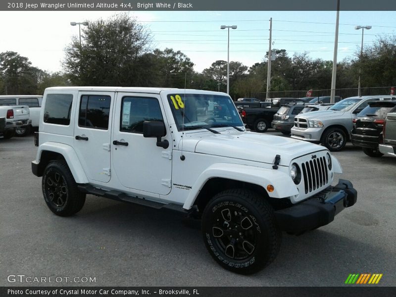 Bright White / Black 2018 Jeep Wrangler Unlimited Altitude 4x4