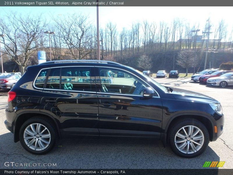 Alpine Gray Metallic / Charcoal 2011 Volkswagen Tiguan SEL 4Motion
