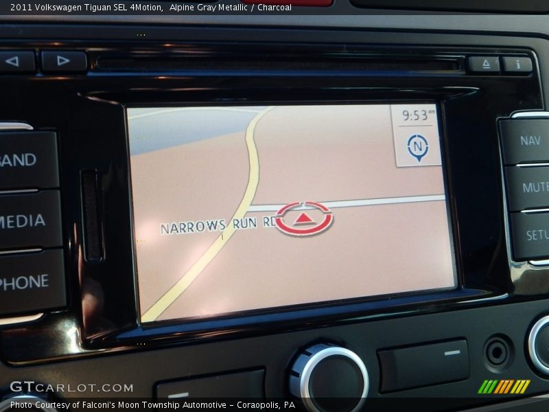 Alpine Gray Metallic / Charcoal 2011 Volkswagen Tiguan SEL 4Motion