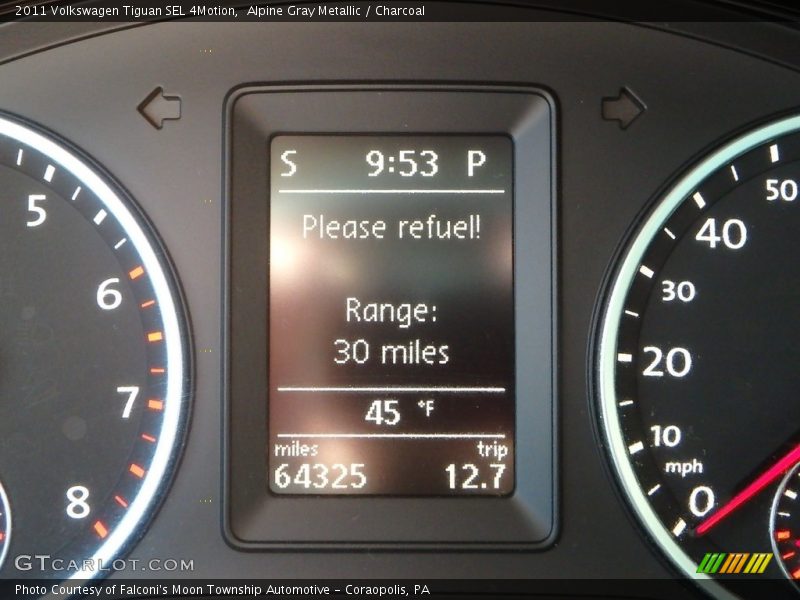 Alpine Gray Metallic / Charcoal 2011 Volkswagen Tiguan SEL 4Motion