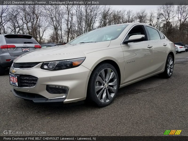 Champagne Silver Metallic / Jet Black 2016 Chevrolet Malibu Premier