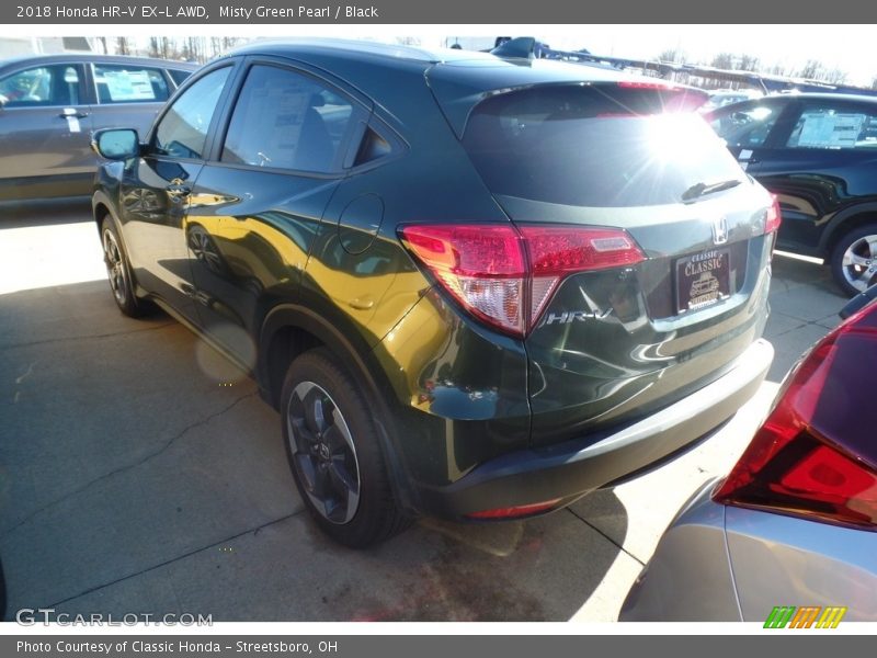 Misty Green Pearl / Black 2018 Honda HR-V EX-L AWD