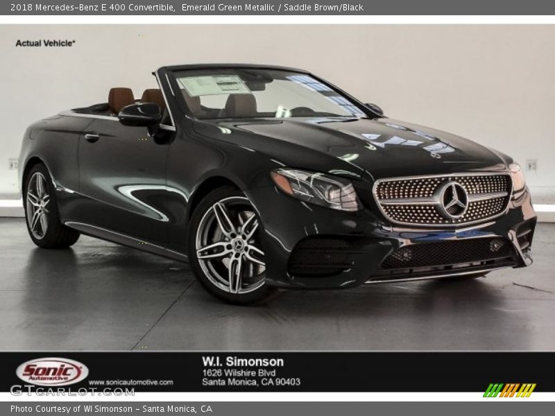 Emerald Green Metallic / Saddle Brown/Black 2018 Mercedes-Benz E 400 Convertible