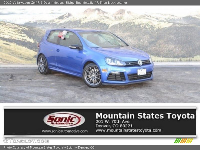 Rising Blue Metallic / R Titan Black Leather 2012 Volkswagen Golf R 2 Door 4Motion
