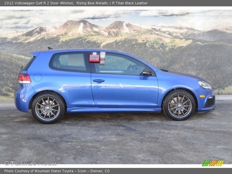 Rising Blue Metallic / R Titan Black Leather 2012 Volkswagen Golf R 2 Door 4Motion