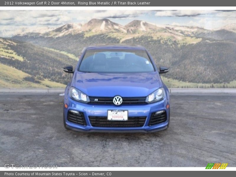 Rising Blue Metallic / R Titan Black Leather 2012 Volkswagen Golf R 2 Door 4Motion