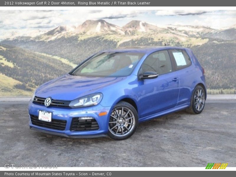 Rising Blue Metallic / R Titan Black Leather 2012 Volkswagen Golf R 2 Door 4Motion