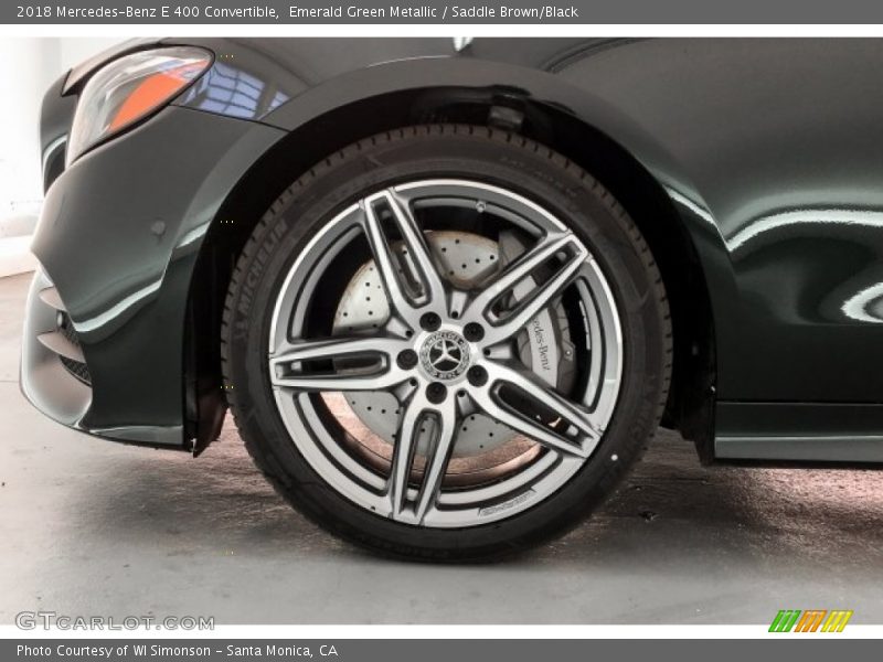 Emerald Green Metallic / Saddle Brown/Black 2018 Mercedes-Benz E 400 Convertible