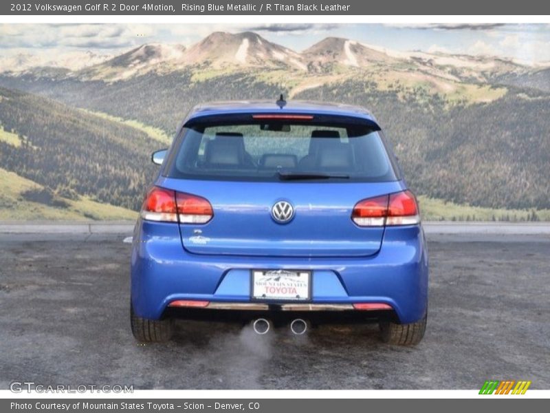 Rising Blue Metallic / R Titan Black Leather 2012 Volkswagen Golf R 2 Door 4Motion