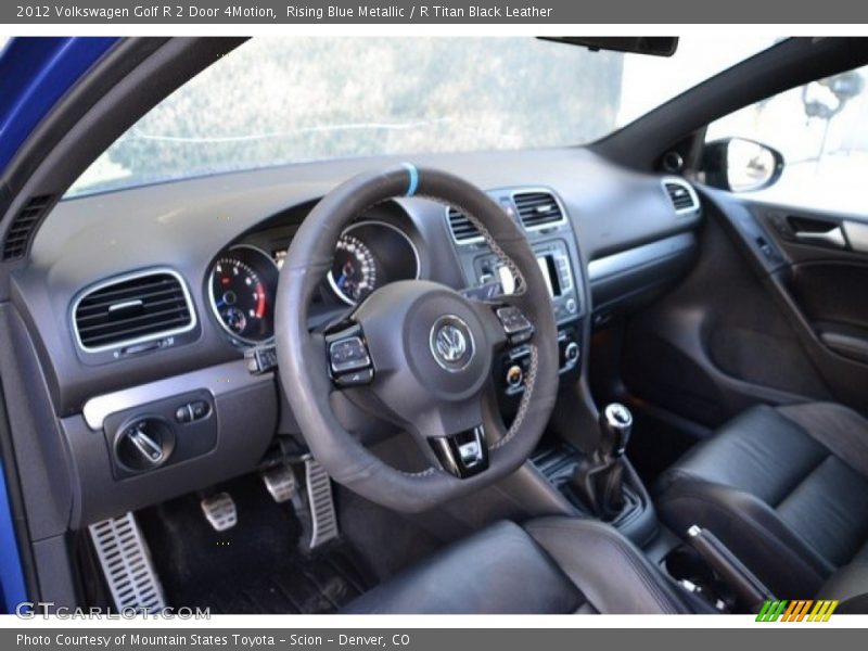Rising Blue Metallic / R Titan Black Leather 2012 Volkswagen Golf R 2 Door 4Motion