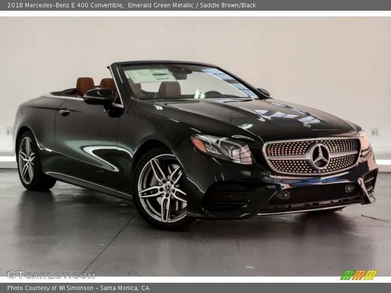 Emerald Green Metallic / Saddle Brown/Black 2018 Mercedes-Benz E 400 Convertible