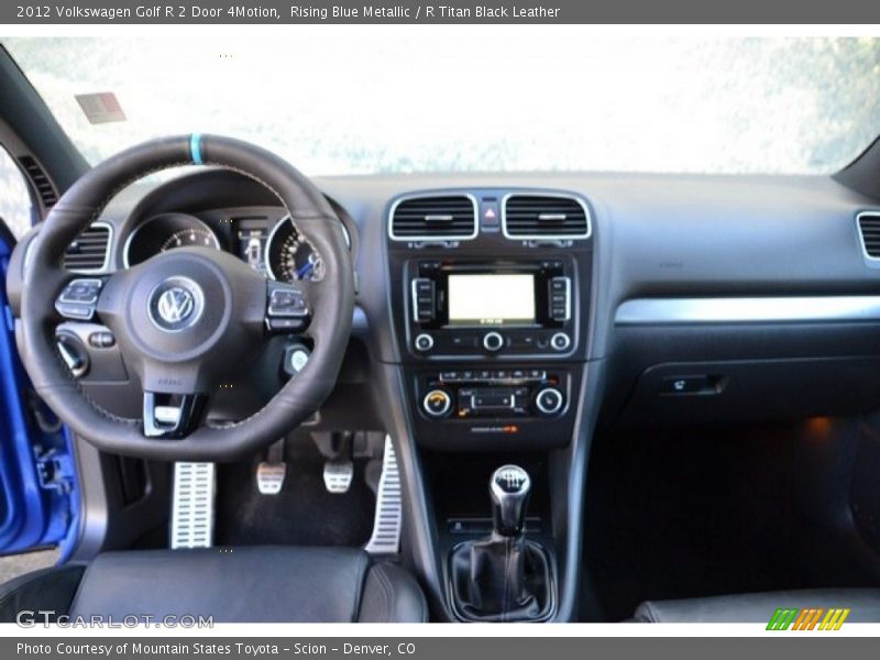 Rising Blue Metallic / R Titan Black Leather 2012 Volkswagen Golf R 2 Door 4Motion