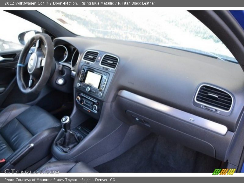 Rising Blue Metallic / R Titan Black Leather 2012 Volkswagen Golf R 2 Door 4Motion
