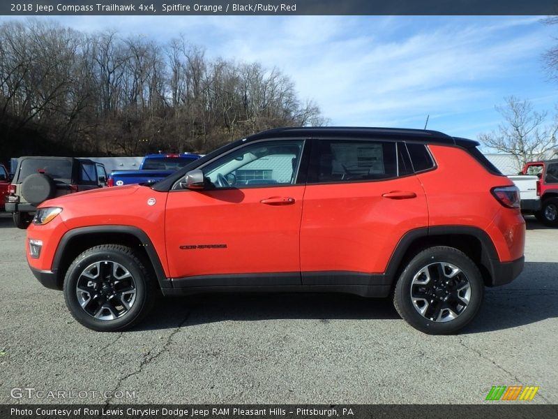 Spitfire Orange / Black/Ruby Red 2018 Jeep Compass Trailhawk 4x4