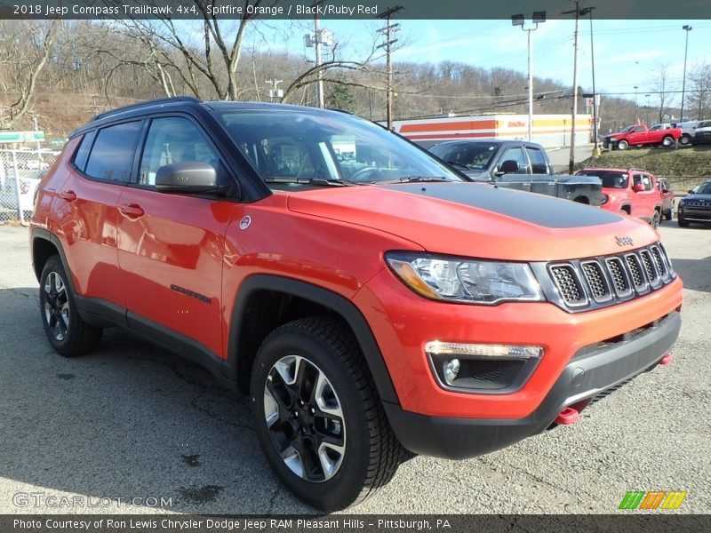 Spitfire Orange / Black/Ruby Red 2018 Jeep Compass Trailhawk 4x4