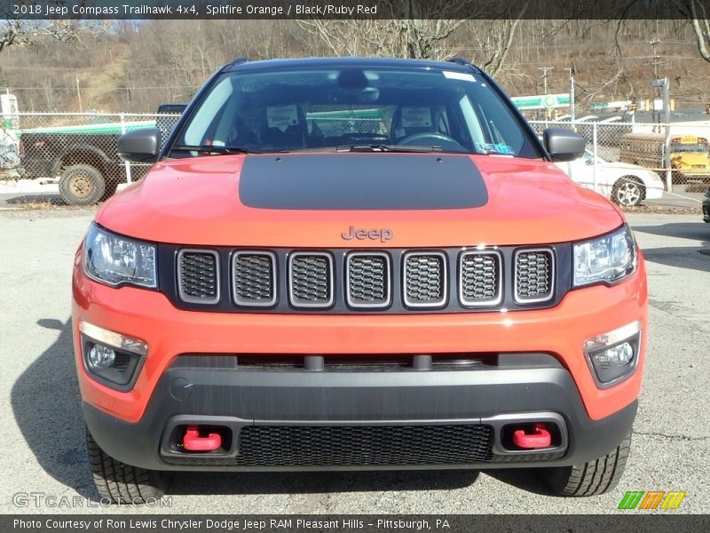 Spitfire Orange / Black/Ruby Red 2018 Jeep Compass Trailhawk 4x4