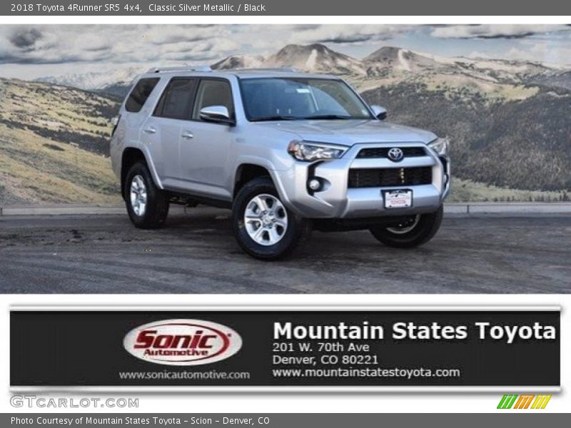 Classic Silver Metallic / Black 2018 Toyota 4Runner SR5 4x4